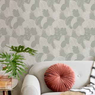 Crafted Leaves Sage Green Wallpaper