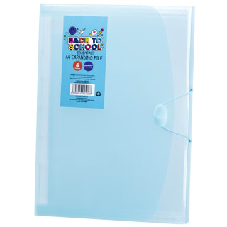 Back to School A4 Expanding File - Blue