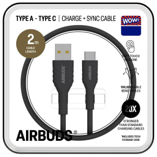 Airbuds Type A - Type C Cable - Black