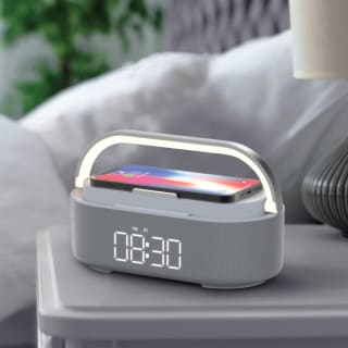 Goodmans Alarm Clock Radio with Wireless Charging