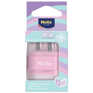 Helix Duo Eraser & Sharpener - Pink