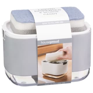 410614--house-proud-refillable-liquid-dispenser-and-sponge-caddy-grey
