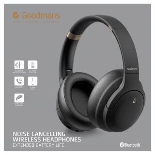 Goodmans Noise Cancelling Wireless Headphones - Black