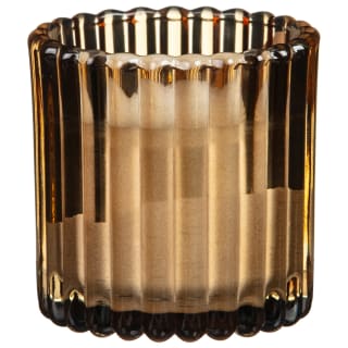 Ribbed Glass Candle - Amber
