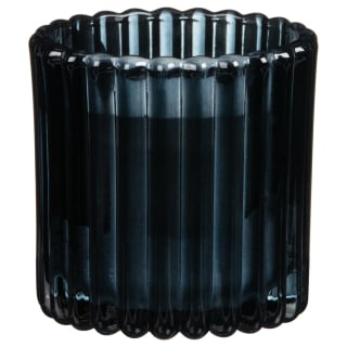 Ribbed Glass Candle - Black
