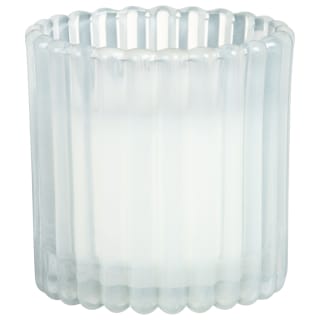 Ribbed Glass Candle - White