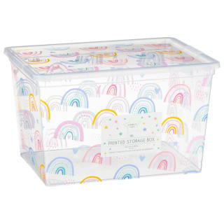 Simply Kids Printed Storage Box 18L - Rainbow