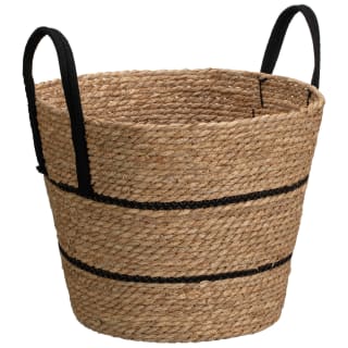 Grass & Cotton Storage Basket - Natural & Black