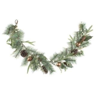 Pre Lit Garland With Bells 180cm