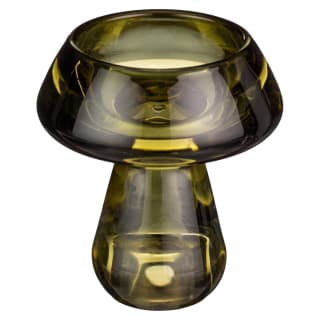 Glass Mushroom Candle Holder - Black