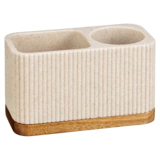 Natural Toothbrush Holder with Wooden Base