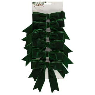 Velvet Bows 6pk - Green
