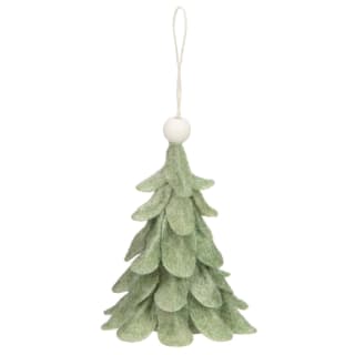Peaceful Light Felt Tree Decoration - Green