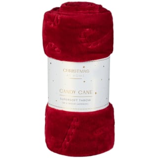 Christmas at Home Supersoft Throw - Candy Cane