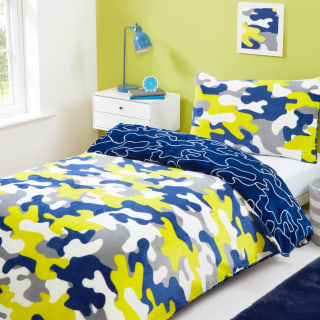 Simply Kids Fleece Duvet Set - Neon Camo