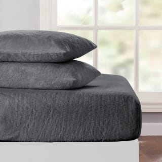 Simply Everyday Teddy Single Fitted Sheet - Charcoal