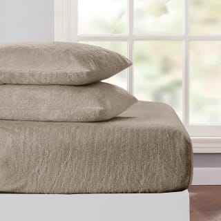 Simply Everyday Teddy Single Fitted Sheet - Natural