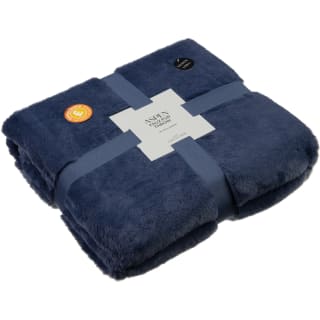 Aspen Faux Fur Throw - Navy
