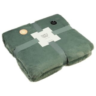 Aspen Faux Fur Throw - Sage