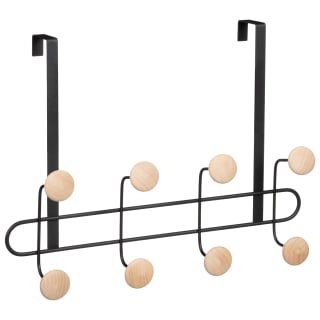 Ash Over Door Wooden Hooks - Black