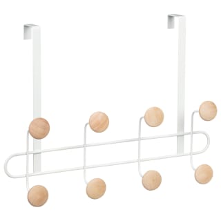 Ash Over Door Wooden Hooks - White