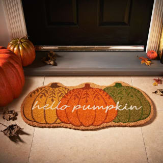 Harvest Home Pumpkin Coir Doormat