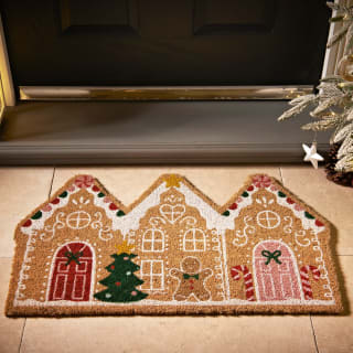 Gingerbread House Coir Doormat