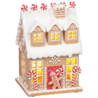 Light Up Large Gingerbread House - Gingerbread Man