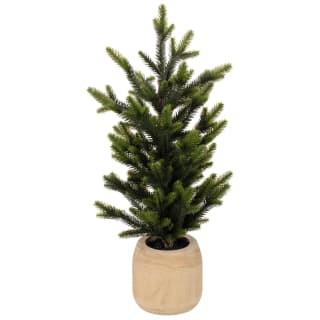 Pine Tree in Wooden Pot 58cm - Green