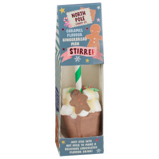 North Pole Candy Co Chocolate Stirrer 35g - Caramel Gingerbread Man