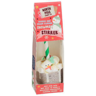 North Pole Candy Co Chocolate Stirrer 35g - Cookies & Cream Snowman