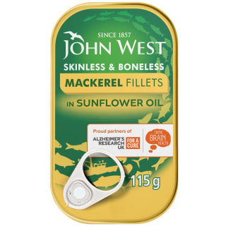 John West Skinless & Boneless Mackerel Fillets in Sunflower Oil 115g
