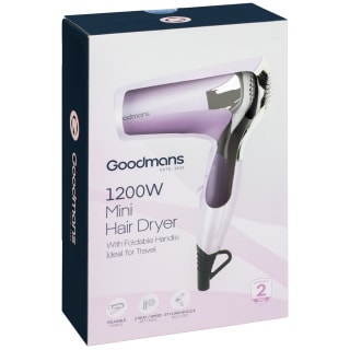 Goodmans Mini Hair Dryer 1200W - Pink