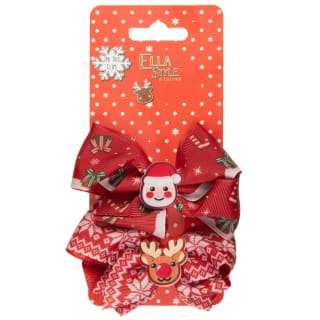 Ella Style at Christmas Bow Clips 2pk