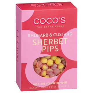 Coco's Candy Store Sherbet Pips 180g - Rhubarb & Custard