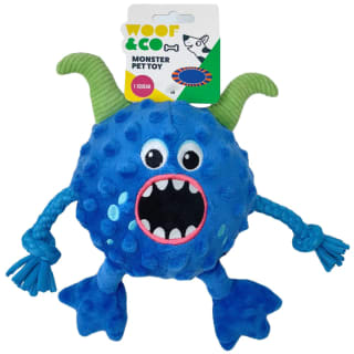 Spiky Ball Monster Dog Toy - Blue