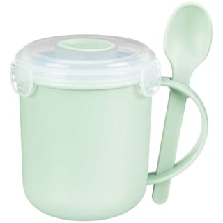Microwaveable Soup Mug With Spoon - Sage