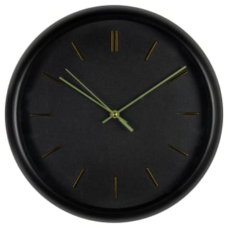Curved Edge Wall Clock - Black
