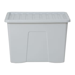 Storage Box with Lid 80L - Pebble