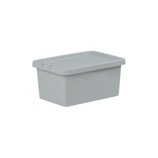Storage Box with Lid 14L - Pebble