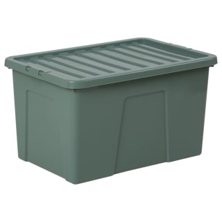 Storage Box with Lid 60L - Moss Green