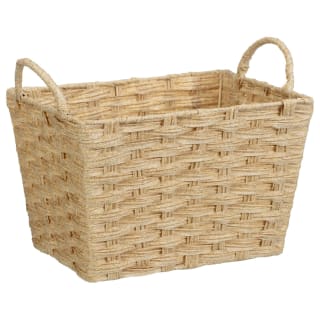 Plastic Rattan Basket - Natural