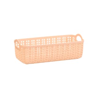 Rectangular Woven Storage Basket - Orange