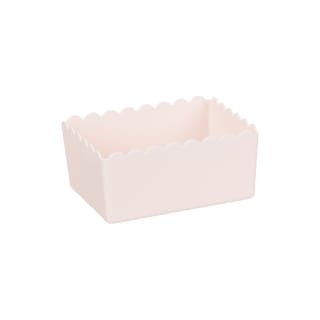 Small Scalloped Edge Storage Tub - Blush