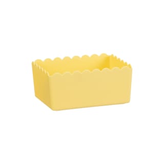 Small Scalloped Edge Storage Tub - Lemon