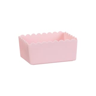 Small Scalloped Edge Storage Tub - Pink