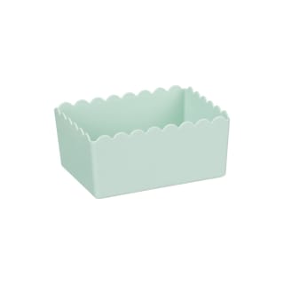 Small Scalloped Edge Storage Tub - Sage