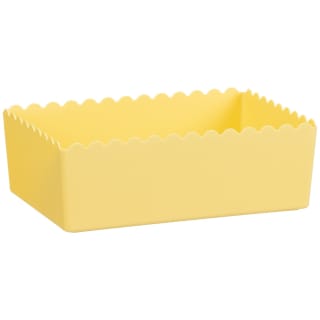 Medium Scalloped Edge Storage Tub - Lemon