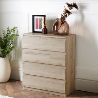 Sienna 4 Drawer Oak Chest