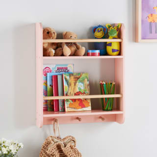 Kids Home 2 Tier Wall Shelf - Blush